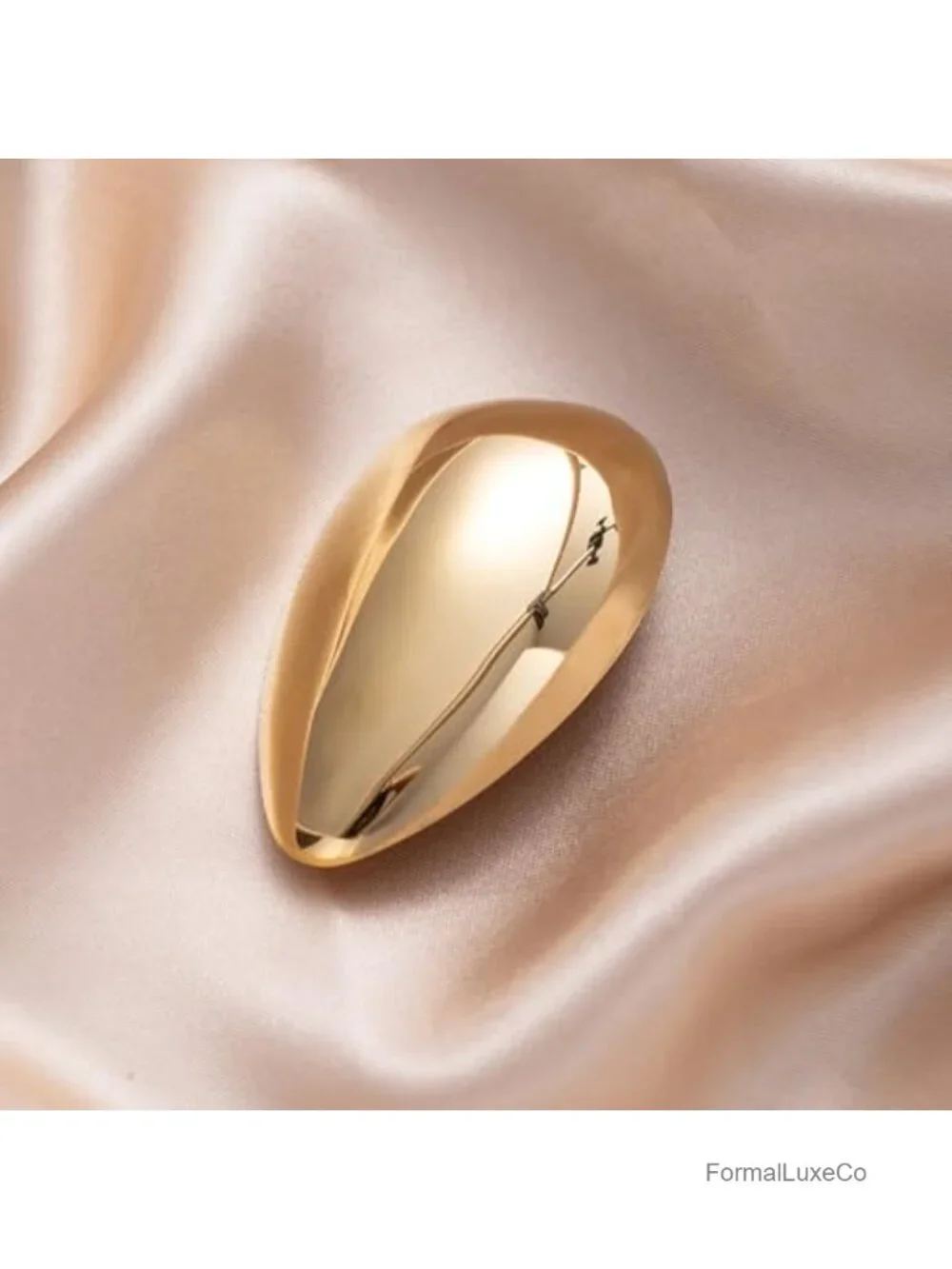 Chunky Teardrop Brooch Vintage Geometric Waterdrop Lapel Pin for Women